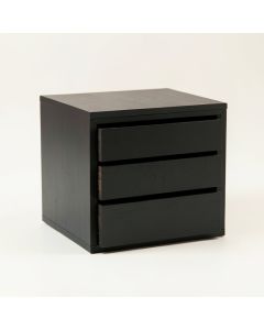 Hill Edge Small-Parts Storage Drawer Cabinet - Black (synthetic illustration; no displayed measurements)