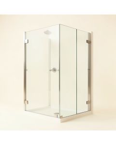 Elan 64 '' W X 74 '' H Single Sliding Frameless Shower Door With Rollerdisk™ Technology (synthetic illustration; no displayed measurements)