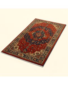 Hillsby Oriental Saffron/Burnt Orange/Dark Blue/Garnet Area Rug (synthetic illustration; no displayed measurements)