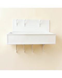Laurel Crest Wall-Mounted Entryway Organizer Shelf - White (synthetic illustration; no displayed measurements)