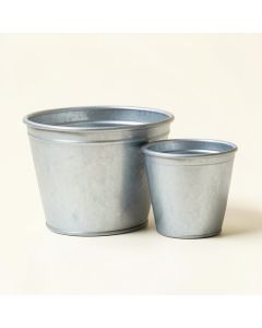 Aida 2 Piece Metal Pot Planter Set (synthetic illustration; no displayed measurements)