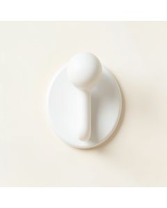 Pine Crest Wall-Mounted Robe Hook - White (synthetic illustration; no displayed measurements)