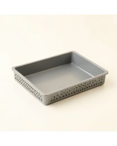 Dawn Crossing Empty Under-Desk Cable Tray - Gray (synthetic illustration; no displayed measurements)