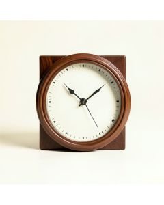 Analog Quartz Tabletop Clock (synthetic illustration; no displayed measurements)