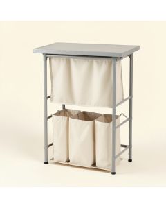 Moss Dell Laundry Sorting Station With Plain Removable Bags - Gray (synthetic illustration; no displayed measurements)