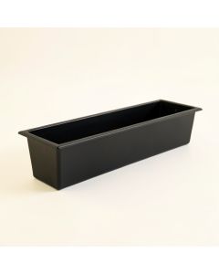 Fern Crest Empty Railing Planter With Integral Brackets - Black (synthetic illustration; no displayed measurements)