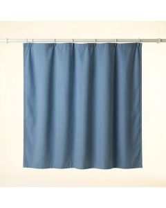 Elm Crest Shower Curtain Hanging Flat From A Plain Rod - Blue (synthetic illustration; no displayed measurements)