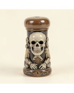 Ebros Gift Gothic Day Of The Dead Graveyard Garnish Meditating Skeleton Salt And Pepper Shaker Set (synthetic illustration; no displayed measurements)