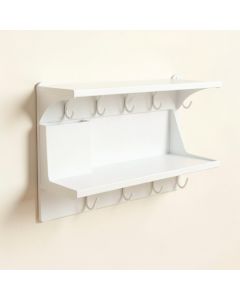 Juniper Canyon Wall-Mounted Entryway Organizer Shelf - White (synthetic illustration; no displayed measurements)