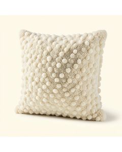 Kazi Jacquard Pom Pom Cotton Throw Pillow (synthetic illustration; no displayed measurements)