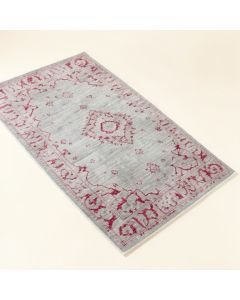 Katie Oriental Light Gray / Fuchsia Area Rug (synthetic illustration; no displayed measurements)