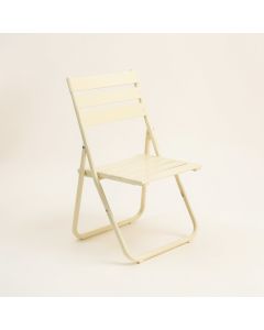 Shore Crest Folding Outdoor Chair - Cream (synthetic illustration; no displayed measurements)