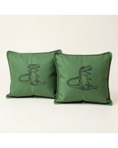 Kristi Let The World Hear You Roar T-Rex Name Square Pillow Cover & Insert (synthetic illustration; no displayed measurements)