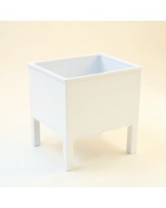 Wren Bridge Empty Raised Planter - White (synthetic illustration; no displayed measurements)