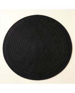 Olive Brook Round Area Rug - Black (synthetic illustration; no displayed measurements)
