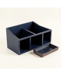 Laurel Bluff Empty Coffee-Station Organizer - Navy (synthetic illustration; no displayed measurements)
