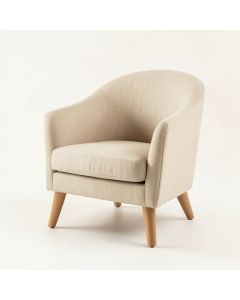 Aspen Bend Upholstered Armchair - Beige (synthetic illustration; no displayed measurements)