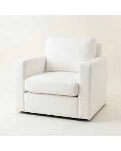Cliff Bluff Upholstered Armchair - White (synthetic illustration; no displayed measurements)