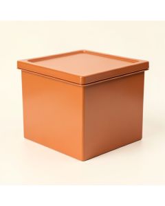 Fern Branch Closed Outdoor Storage Box - Terracotta (synthetic illustration; no displayed measurements)