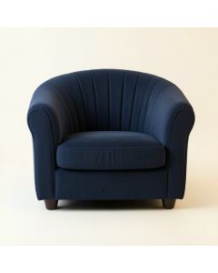 Clay Falls Upholstered Armchair - Navy (synthetic illustration; no displayed measurements)