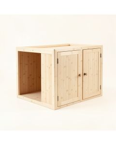 Birch Field Empty Furniture-Style Litter Enclosure - Ivory (synthetic illustration; no displayed measurements)