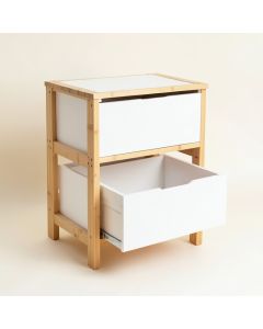 Elm Dale Freestanding Pull-Out Hamper Cabinet - White (synthetic illustration; no displayed measurements)