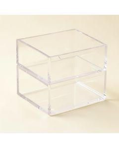 Double Letter Tray , Two-Tier , Acrylic , Clear (synthetic illustration; no displayed measurements)