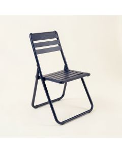 Oak Dale Folding Outdoor Chair - Navy (synthetic illustration; no displayed measurements)