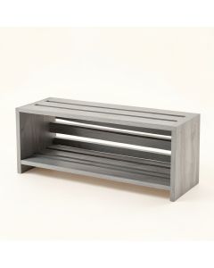 Cedar Bluff Shoe Storage Bench - Gray (synthetic illustration; no displayed measurements)