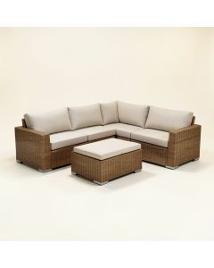 Mcnab 4 Piece Rattan Sectional Seating Group With Cushions (synthetic illustration; no displayed measurements)