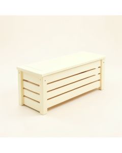 Shore Crest Narrow Outdoor Storage Bench - Ivory (synthetic illustration; no displayed measurements)