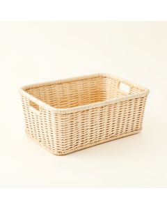 Rowan Crest Empty Storage Basket - Ivory (synthetic illustration; no displayed measurements)