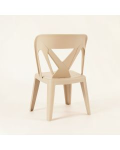 Dawn Arc Small Chair - Beige (synthetic illustration; no displayed measurements)