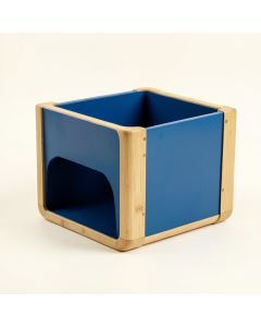 Hazel Dell Empty Furniture-Style Litter Enclosure - Blue (synthetic illustration; no displayed measurements)