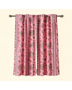 Desaree Striped Primitive Shapes With Flowers Circles Ancient Folk Culture Inspired Trippy Motif Graphic Print & Text Semi-Sheer Rod Pocket Curtain Panel (synthetic illustration; no displayed measurements)