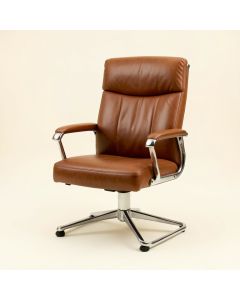 Bloomingburg Genuine Leather Conference Chair (synthetic illustration; no displayed measurements)