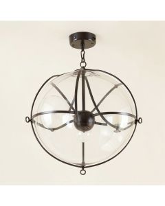 Rachael 8 - Light Sputnik Sphere Chandelier With Wrought Iron Accents (synthetic illustration; no displayed measurements)