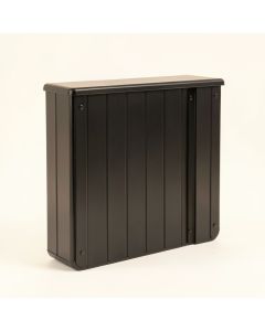 Aspen Crossing Narrow Outdoor Storage Bench - Black (synthetic illustration; no displayed measurements)