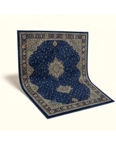 Dulin Oriental Navy Blue Area Rug (synthetic illustration; no displayed measurements)