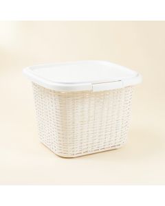 Olive Bend Laundry Hamper - White (synthetic illustration; no displayed measurements)
