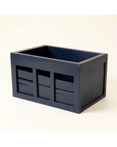 Alder Branch Empty Furniture-Style Litter Enclosure - Navy (synthetic illustration; no displayed measurements)