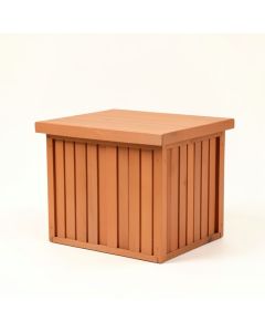 Lake Bend Closed Outdoor Storage Box - Terracotta (synthetic illustration; no displayed measurements)