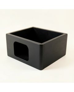 Linden Crossing Empty Furniture-Style Litter Enclosure - Black (synthetic illustration; no displayed measurements)
