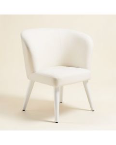Maye Queen Anne Back Side Chair In White (synthetic illustration; no displayed measurements)