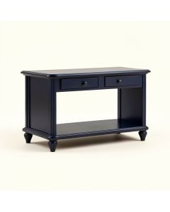 Console Table Sofa Table For Entryway With Drawers And Long Shelf Rectangular ( Antique Navy ) (synthetic illustration; no displayed measurements)