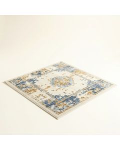Coughlin Abstract Ivory/Blue/Gold Area Rug (synthetic illustration; no displayed measurements)