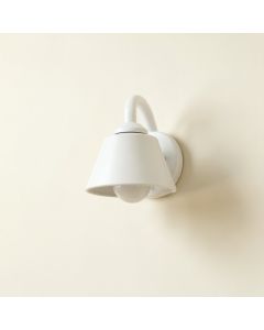 Olive Branch Wall Sconce Mounted On A Plain Wall - White (synthetic illustration; no displayed measurements)
