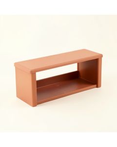 Birch Dell Narrow Outdoor Storage Bench - Terracotta (synthetic illustration; no displayed measurements)