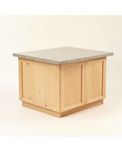 Eloy Kitchen Island With Granite Top (synthetic illustration; no displayed measurements)