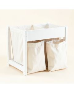 Wren Bluff Laundry Sorting Station With Plain Removable Bags - White (synthetic illustration; no displayed measurements)